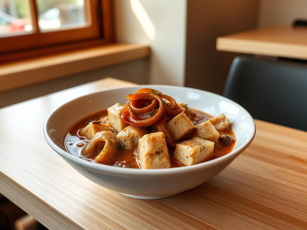 Atún encebollado