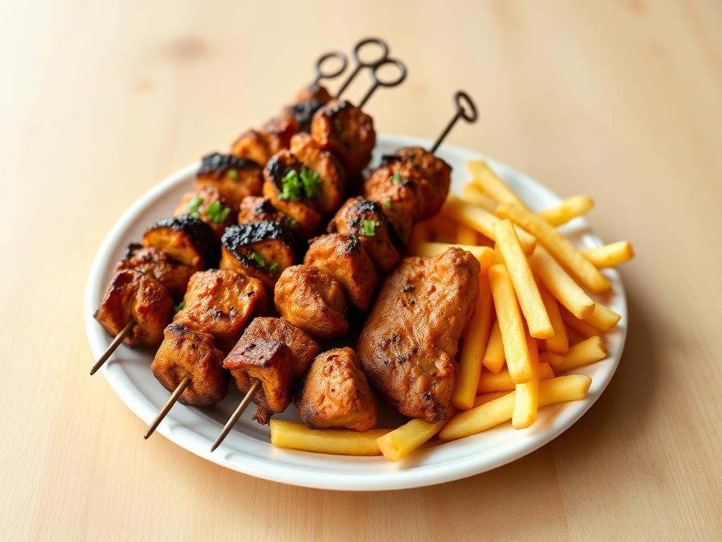 Pinchos morunos · kefta o pollo