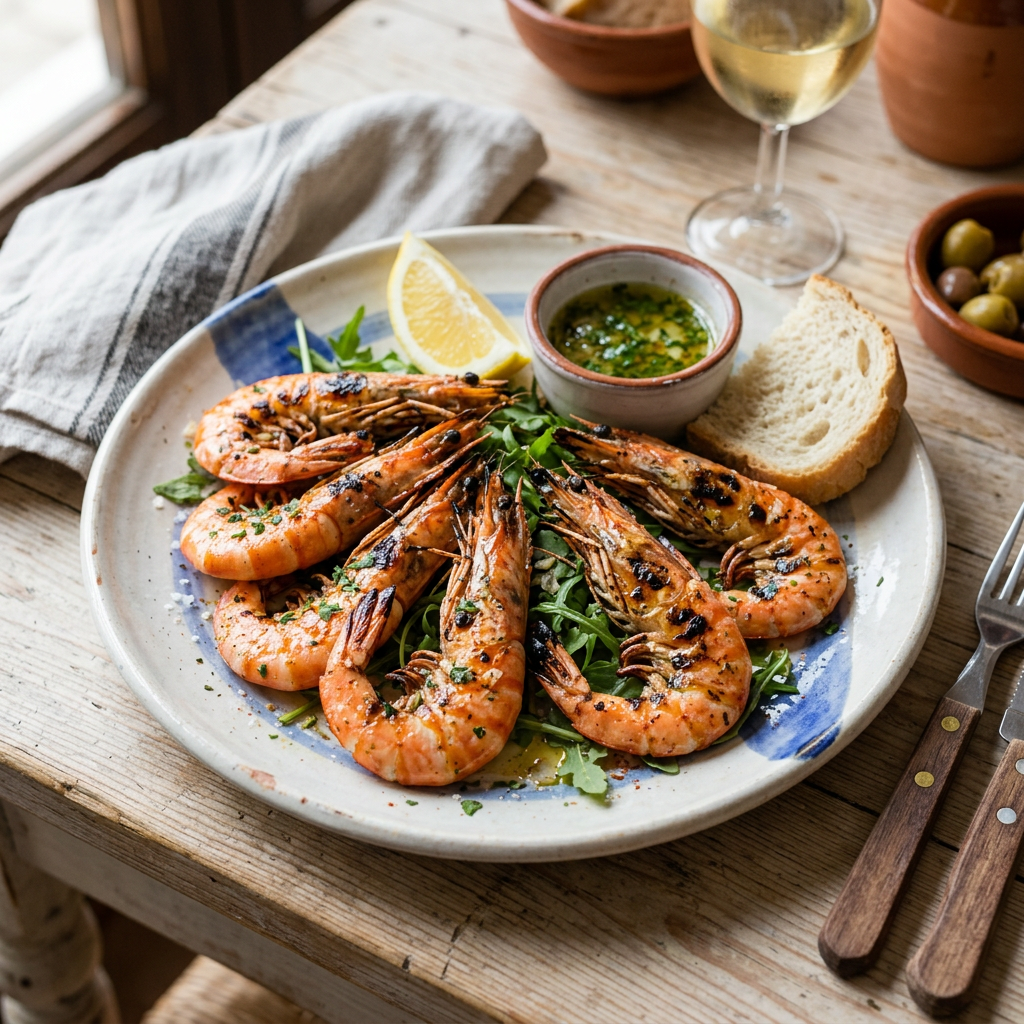 Gambas cocidas o a la plancha