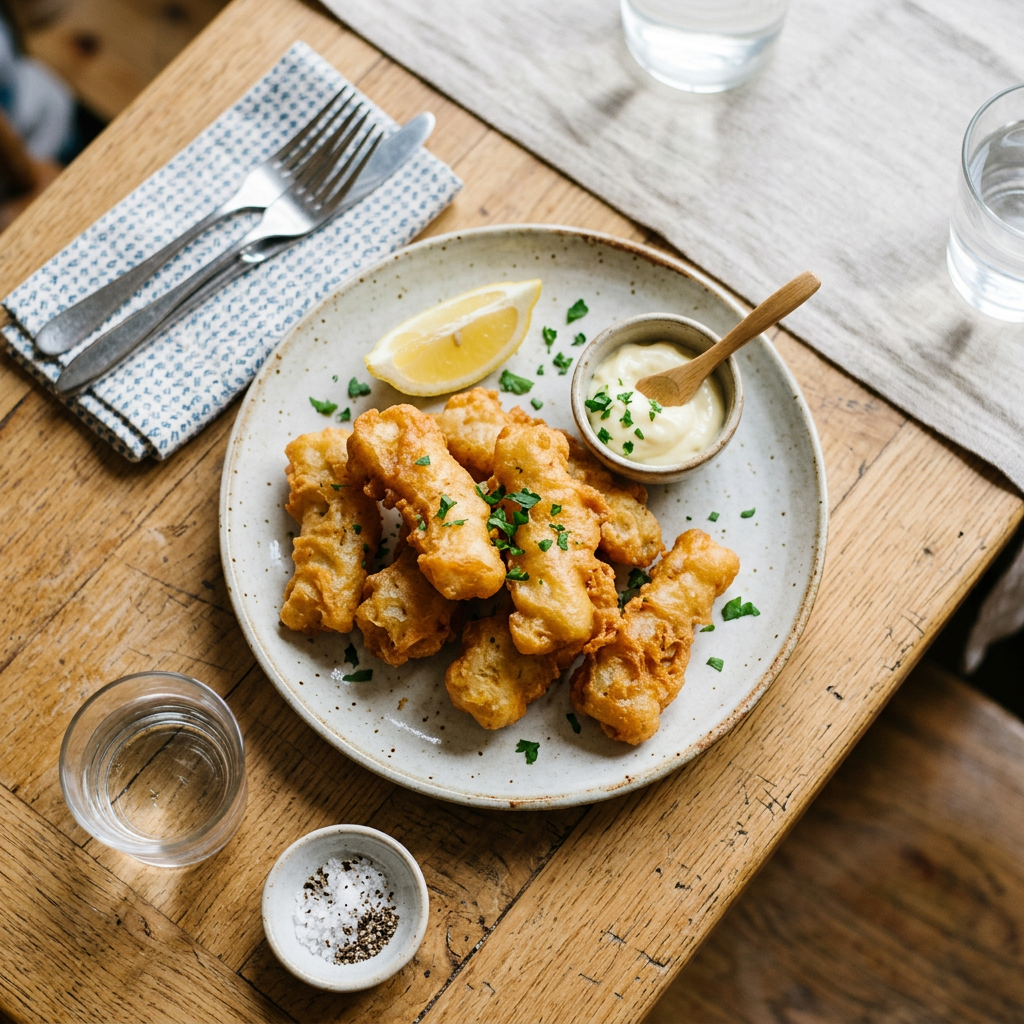 Pavías de bacalao